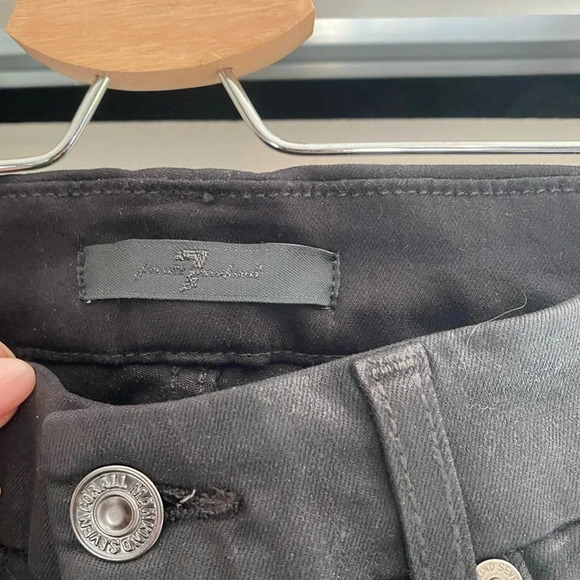 Metallic High Rise Skinny Ankle 7 For All Mankind Jeans - Picture 6 of 8